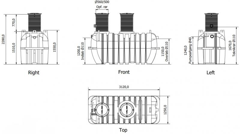 Watercare komplet regnvandsanl&aelig;g til have 4300L