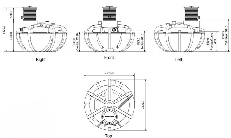 Watercare komplet regnvandsanl&aelig;g til have 2500L