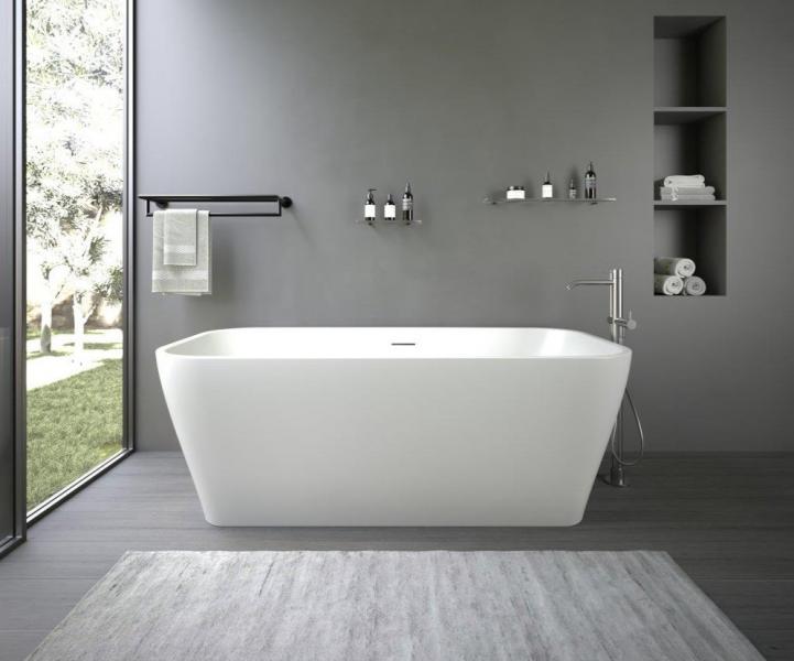 Ideavit Delia fritst&aring;ende badekar 1700 x 800 mm - Mat hvid