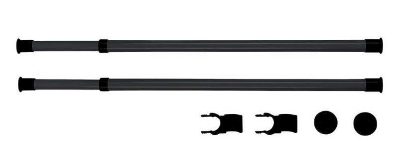 Outlet - Wenko Hercules b&oslash;jlestang til garderobe - Sort - 2 stk