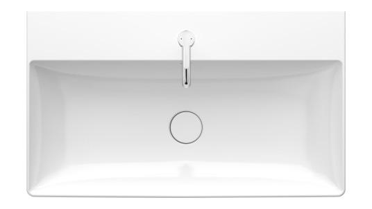 Duravit DuraSquare 80 h&aring;ndvask t/v&aelig;g eller m&oslash;bel - Uden overl&oslash;b - 1 hanehul - Wondergliss
