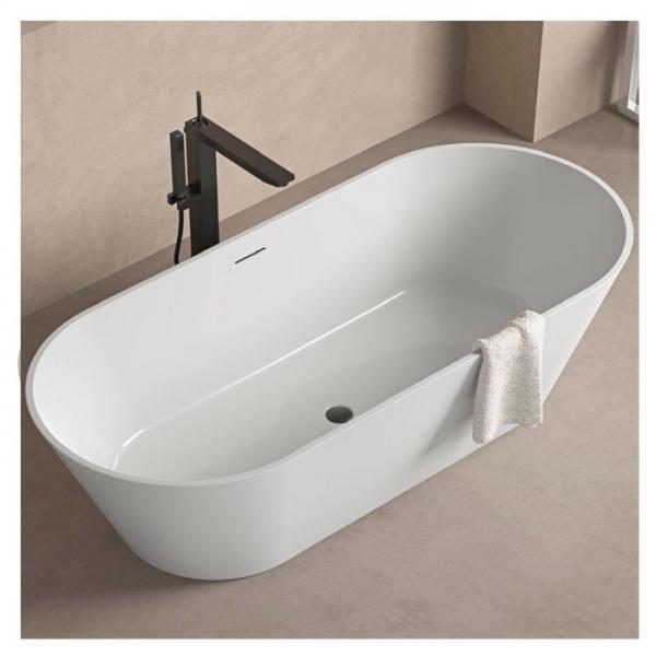 Kriss Classic fritst&aring;ende badekar - Mat hvid