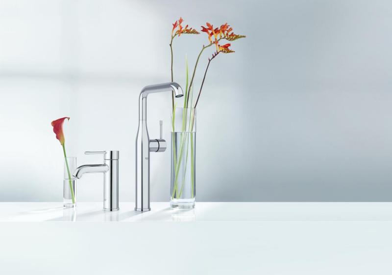 Grohe Essence New h&aring;ndvaskarmatur m/bundventil - Poleret cool sunrise