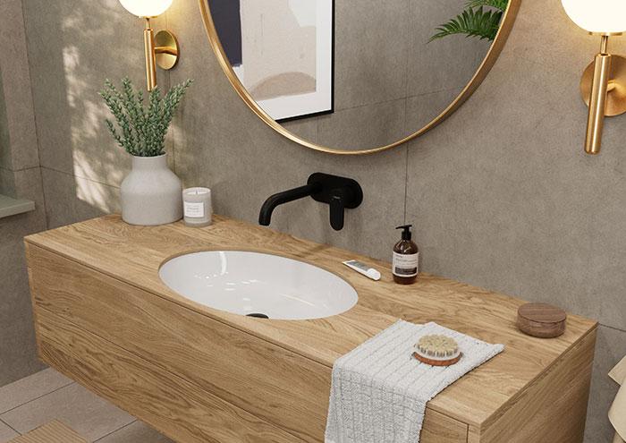 hansgrohe Vernis Blend h&aring;ndvaskarmatur t/indbygning 207 mm - Mat sort