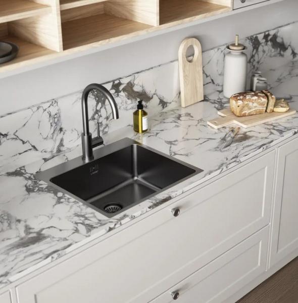 Lavabo Kubus 140 RS Round k&oslash;kkenarmatur - Gunmetal