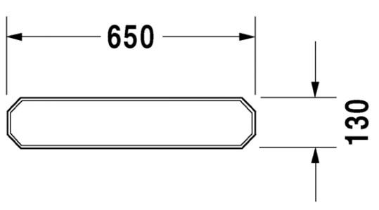 Duravit 1930 hylde i porcel&aelig;n 650mm
