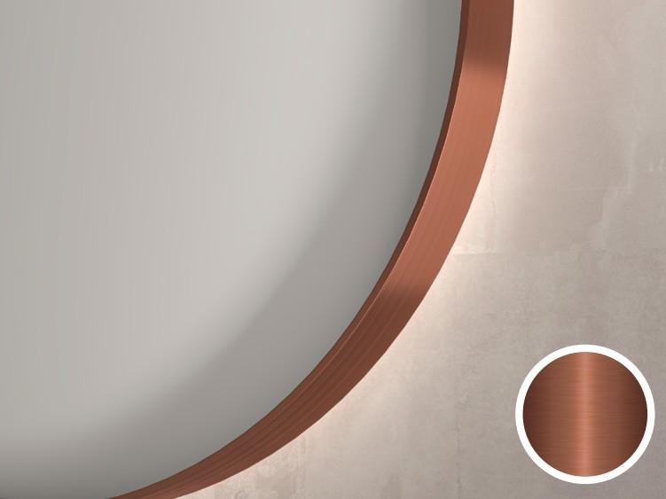 Sanibell Ink SP19 spejl m/lys, varme og sensor 120 x 80 cm - B&oslash;rstet kobber