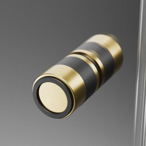 Str&oslash;mberg Noma 195 fastv&aelig;g m/folded&oslash;r 800mm - H&oslash;jre - Poleret messing