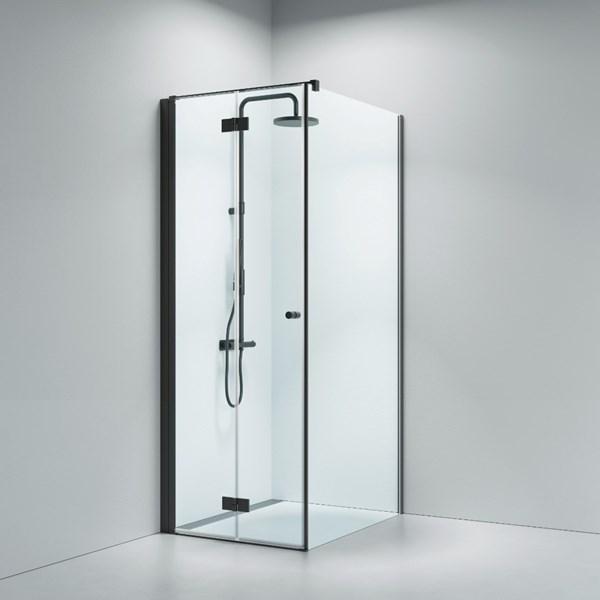 Str&oslash;mberg Noma 195 fastv&aelig;g med folded&oslash;r 800mm - H&oslash;jre - Mat sort