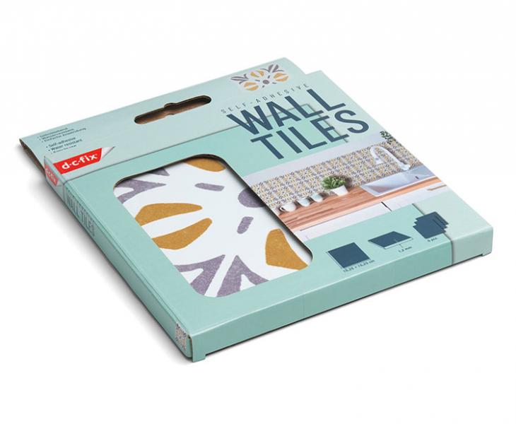 D-C-fix selvkl&aelig;bende fliser til v&aelig;g - Cubia gold