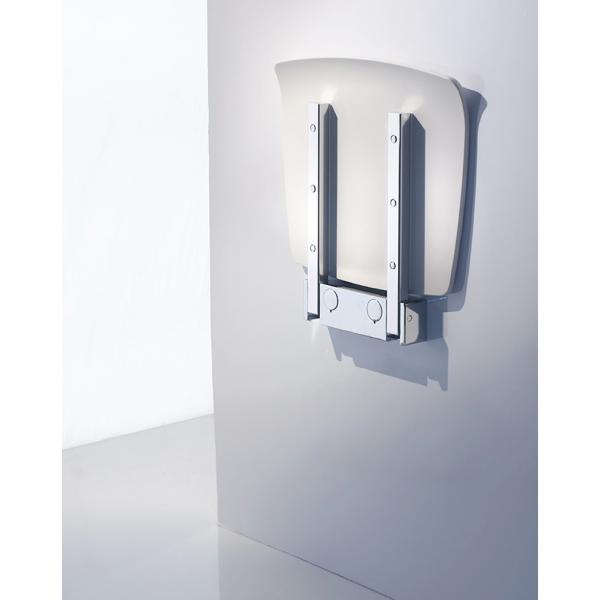 Smedbo Living v&aelig;gh&aelig;ngt klaps&aelig;de - Krom/hvid