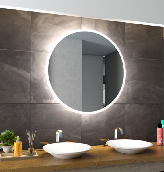 Sandra rundt spejl m/integreret LED lys og backlight - &Oslash;90 cm