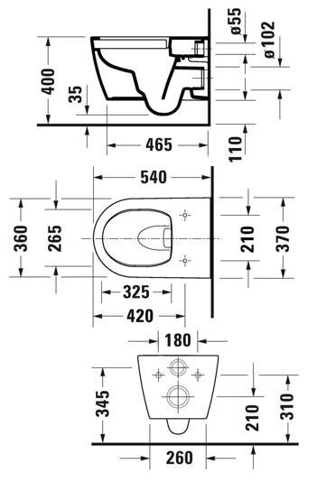 Duravit Soleil by Starck HygieneGlaze eksklusiv v&aelig;gtoiletpakke