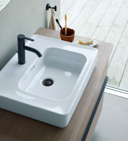 Duravit Soleil fritst&aring;ende bowlevask - 1 hanehul - Med overl&oslash;b
