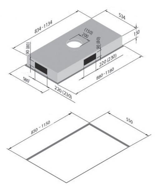 Eico Distante 120 W SM - Link - emh&aelig;tte til indbygning - Hvid