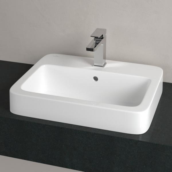 V&B Architectura 55 h&aring;ndvask t/nedf&aelig;ldning - 1/3 hanehuller