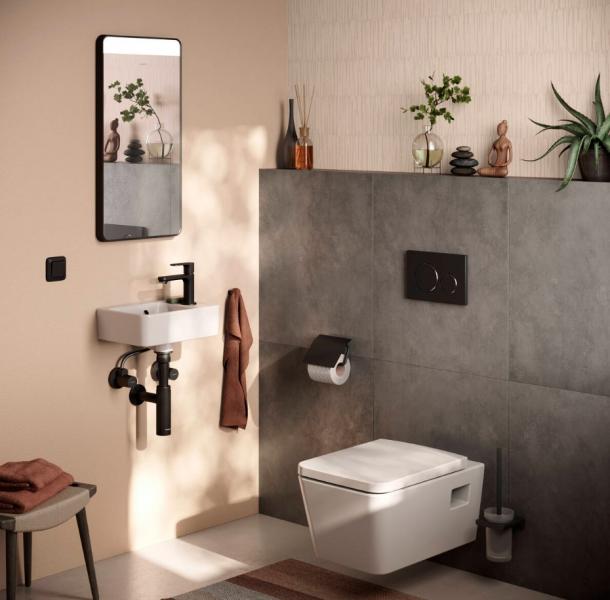 hansgrohe Xanuia Q 36 h&aring;ndvask t/v&aelig;g - Hanehul til h&oslash;jre