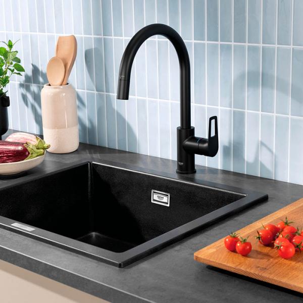 Grohe StartLoop køkkenarmatur m/udtræk - Mat sort Grohe StartLoop køkkenarmatur m/udtræk - Mat sort