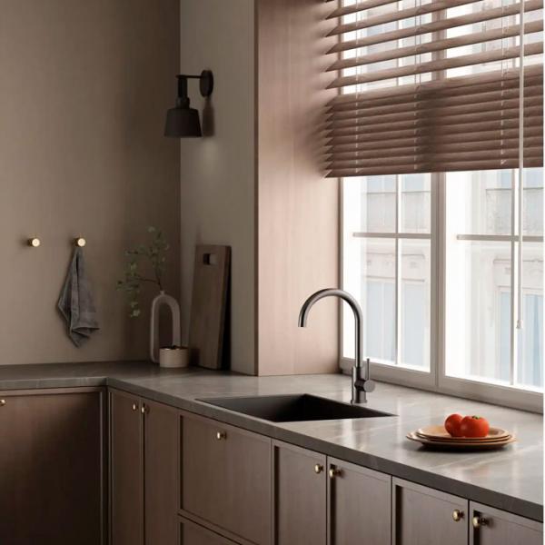 Lavabo Kubus 140 RS Round k&oslash;kkenarmatur - Gunmetal