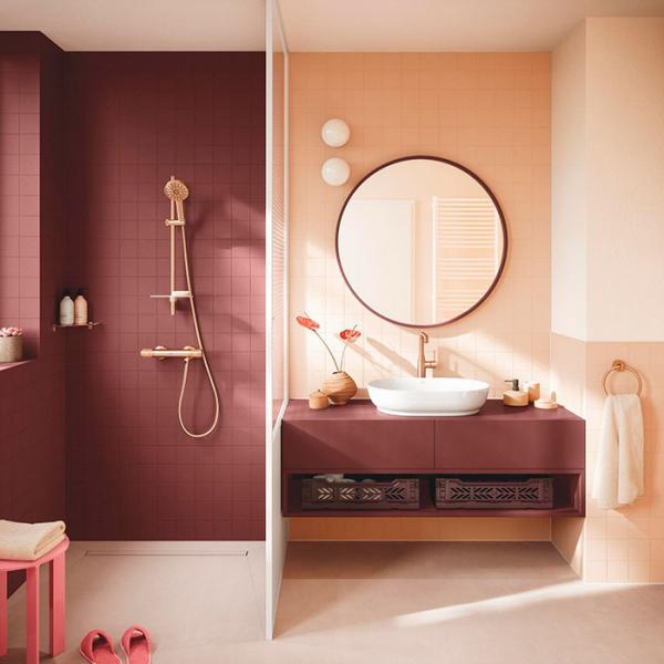 Grohe Precision komplet brusesystem m/Joy+ håndbruser - Børstet Warm Sunset Grohe Precision komplet brusesystem m/Joy+ håndbruser - Børstet Warm Sunset