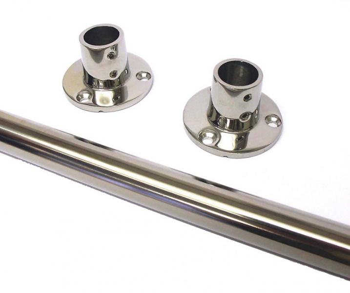 Van Der P Forh&aelig;ngstang 100cm m/2 v&aelig;gflanger - Rustfri st&aring;l