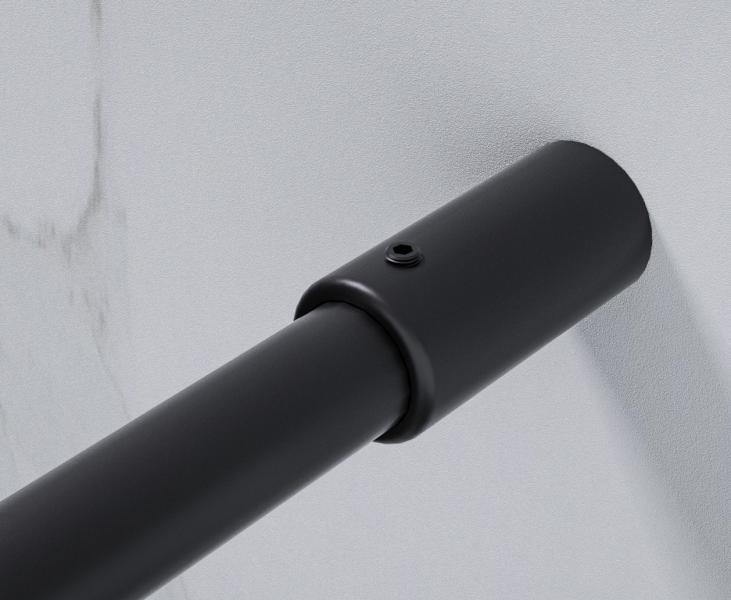 Nortiq fast brusev&aelig;g 80x190 - M&oslash;rkt glas/mat sort