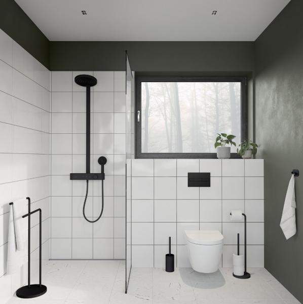 Beslagsboden tilbeh&oslash;rspakke til toilet t/gulv - Hvid