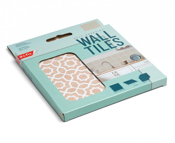 D-C-fix selvkl&aelig;bende fliser til v&aelig;g - Lina beige