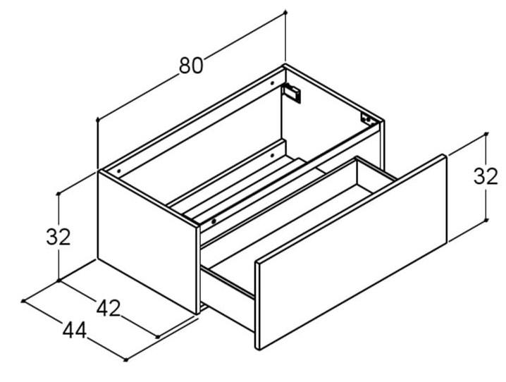 Dansani YOU Urban 160 m&oslash;bels&aelig;t m/Cube h&aring;ndvask - Natur eg