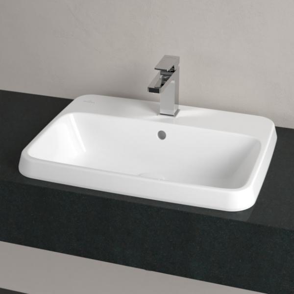 V&B Architectura 60 h&aring;ndvask t/nedf&aelig;ldning - 1/3 hanehuller