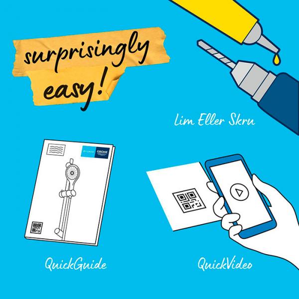 Grohe Vitalio Start 110 bruses&aelig;t 3 sprays m/Water Saving